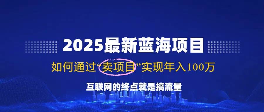（14305期）2025最新蓝海项目，零门槛轻松复制，月入10万+，新手也能操作！-轻金阁