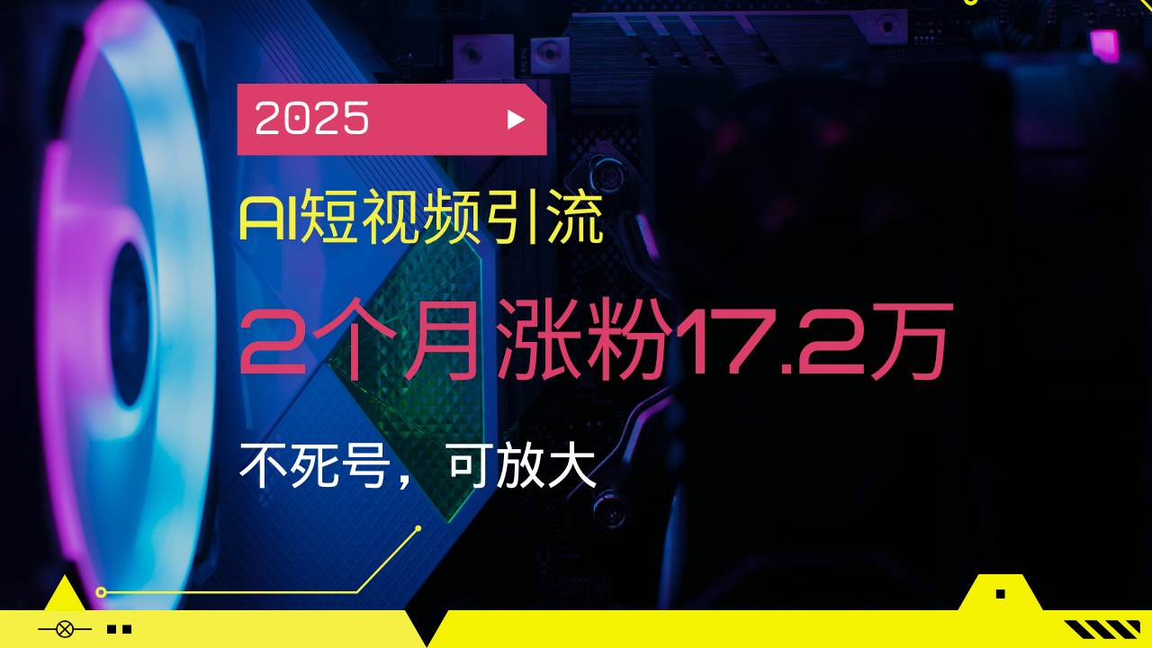 （14213期）2025AI短视频引流，2个月涨粉17.2万，不死号，可放大-轻金阁