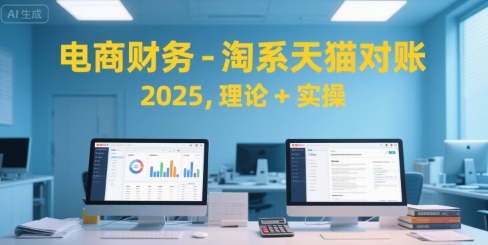 电商财务-淘系天猫对账2025，理论+实操-轻金阁
