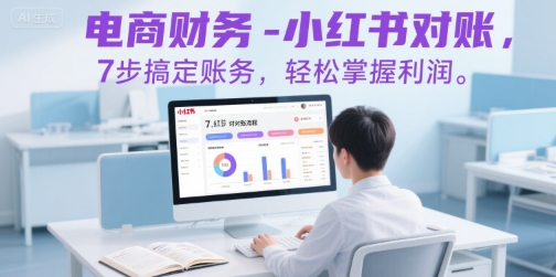 电商财务-小红书对账，7步搞定账务，轻松掌握利润-轻金阁
