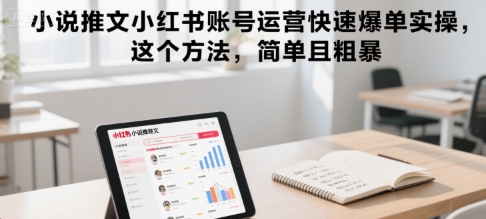 小说推文小红书账号运营快速爆单实操，这个方法，简单且粗暴-轻金阁