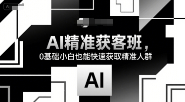 AI精准获客班，0基础小白也能快速获取精准人群-轻金阁