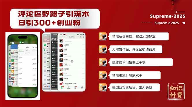 （14139期）评论区野路子截流创业粉新方法，日被动加300+创业粉，精准引流被动添加…-轻金阁