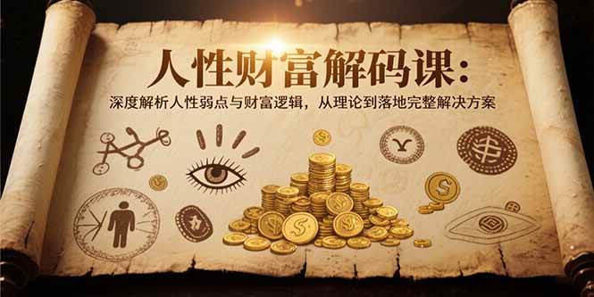 （15434期）人性财富解码课6.0：深度解析人性弱点与财富逻辑，理论到落地完整解决方案-轻金阁
