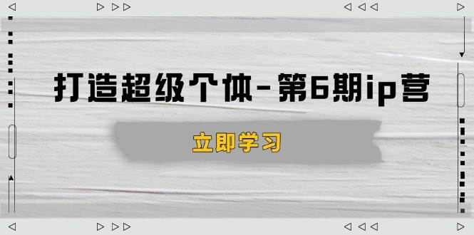 （14015期）打造 超级个体-第6期ip营：商业认知,产品设计,成交演练,解决知识变现难题-轻金阁