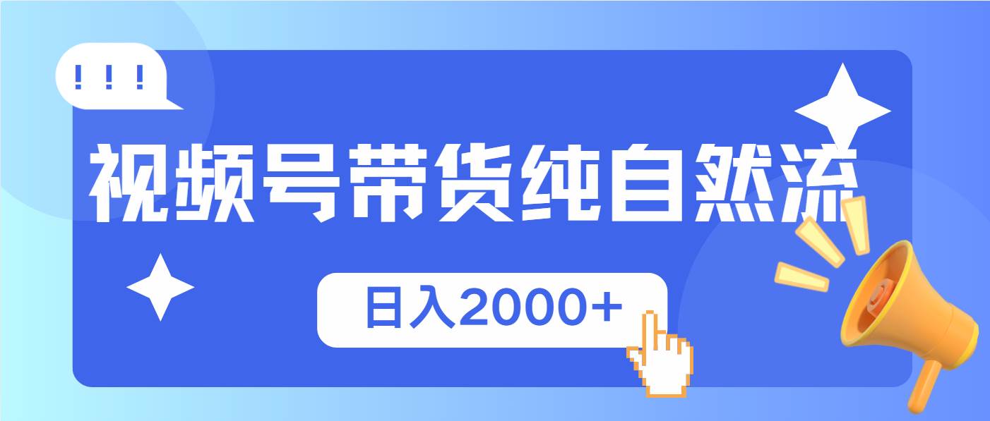 （13998期）视频号带货，纯自然流，起号简单，爆率高轻松日入2000+-轻金阁