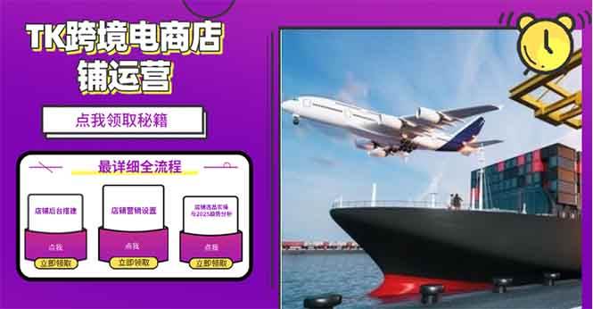 （13951期）2025TK电商选品趋势0到1店铺搭建最全实操讲解，轻松在家把货卖出国-轻金阁