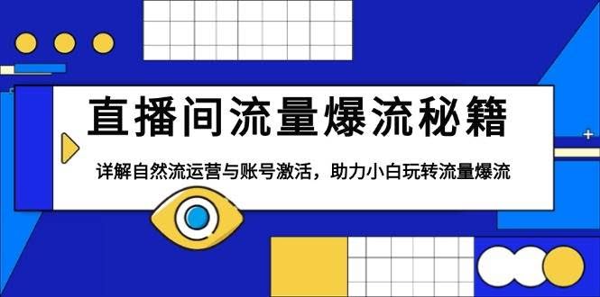 （13860期）直播间流量爆流秘籍，详解自然流运营与账号激活，助力小白玩转流量爆流-轻金阁