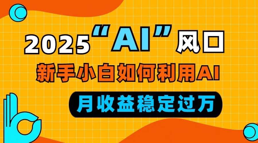 （13821期）2025“ AI ”风口，新手小白如何利用ai，每月收益稳定过万-轻金阁