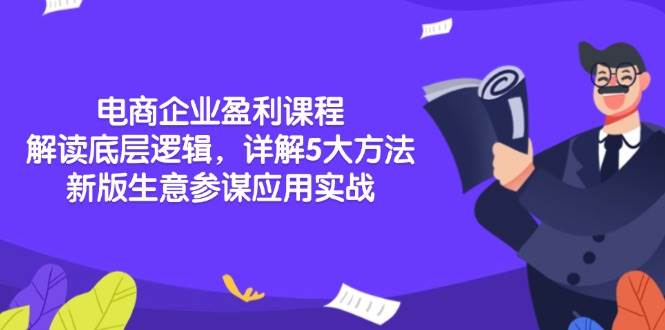 （13815期）电商企业盈利课程：解读底层逻辑，详解5大方法论，新版生意参谋应用实战-轻金阁