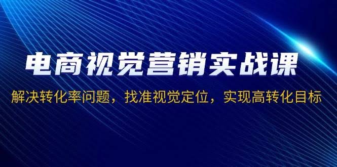 （13786期）电商视觉营销实战课，解决转化率问题，找准视觉定位，实现高转化目标-轻金阁