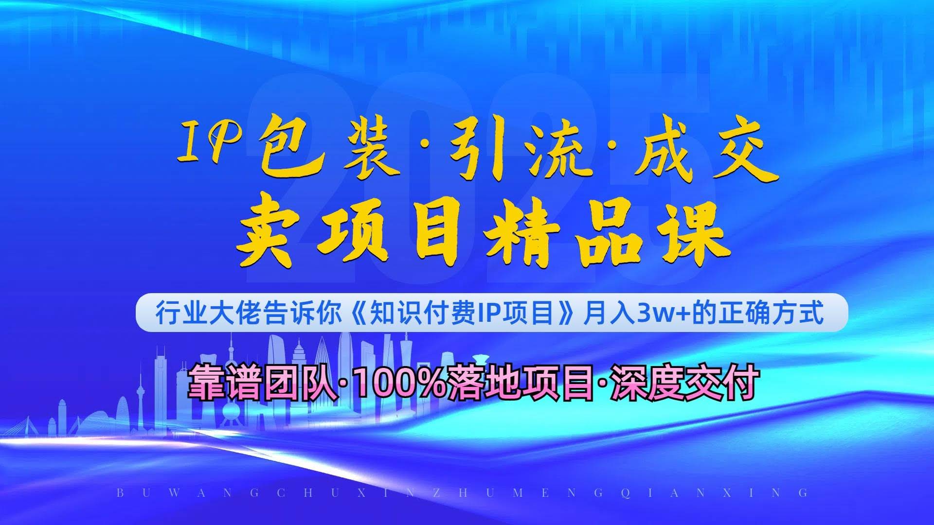 （13780期）《IP包装·暴力引流·闪电成交卖项目精品课》如何在众多导师中脱颖而出？-轻金阁