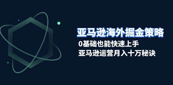 （13644期）亚马逊海外掘金策略，0基础也能快速上手，亚马逊运营月入十万秘诀-轻金阁