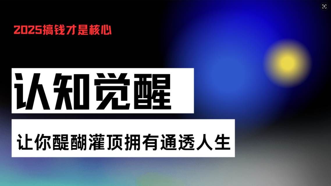 （13620期）认知觉醒，让你醍醐灌顶拥有通透人生，掌握强大的秘密！觉醒开悟课-轻金阁