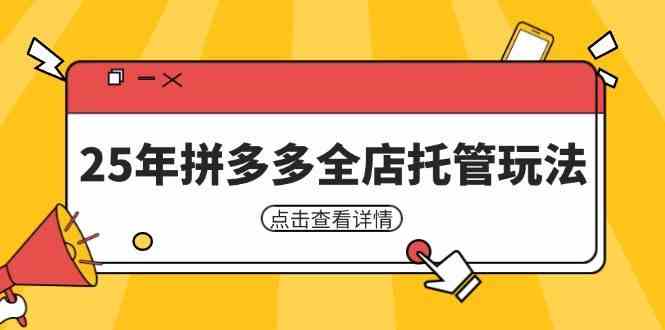 25年拼多多全店托管玩法，矩阵动销裂变玩法如何低风险盈利 新手运营秘籍-轻金阁