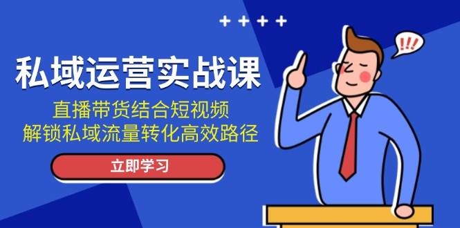 （13587期）私域运营实战课：直播带货结合短视频，解锁私域流量转化高效路径-轻金阁