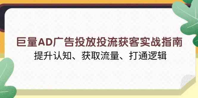 巨量AD广告投放投流获客实战指南，提升认知、获取流量、打通逻辑-轻金阁