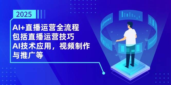 2025AI+直播运营全流程，包括直播运营技巧，AI技术应用，视频制作与推广等-轻金阁