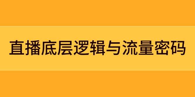 直播底层逻辑与流量密码：定位模型+案例拆解，急速流承接与数据优化全攻略-轻金阁