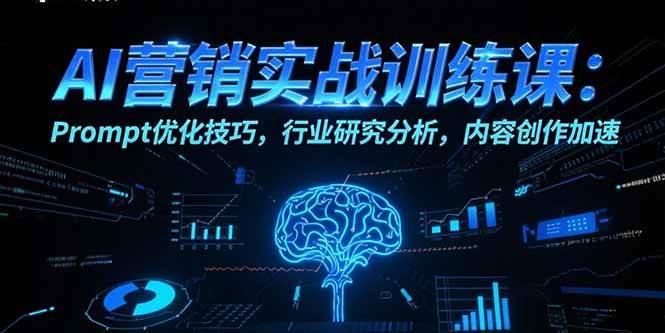 （15465期）AI营销实战训练课：Prompt优化技巧，行业研究分析，内容创作加速-轻金阁
