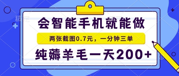 2025年零撸手机项目，二十秒一单，纯薅羊毛，一天200+做就有【揭秘】-轻金阁