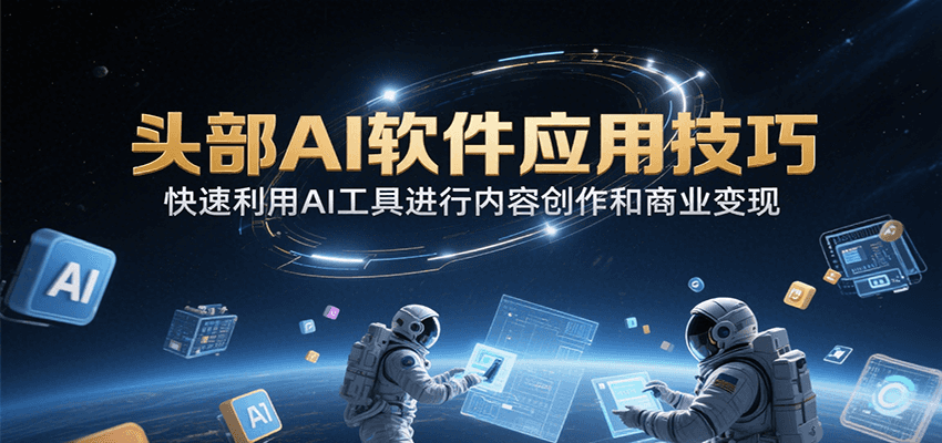 头部AI软件应用技巧，快速利用AI工具进行内容创作和商业变现-轻金阁