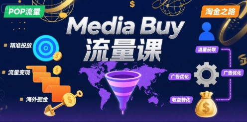 Media Buy之POP流量课，带你开启海外Media Buy淘金之路-轻金阁