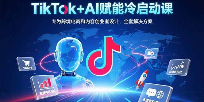 （15561期）TikTok+AI赋能冷启动课：专为跨境电商和内容创业者设计，全套解决方案-轻金阁