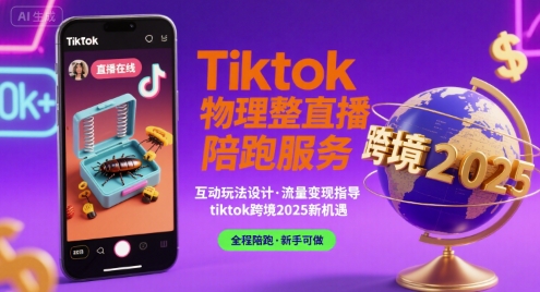 Tiktok物理整蛊直播陪跑服务-tiktok跨境2025-轻金阁