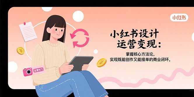 （15636期）小红书设计运营变现：掌握核心方法论，实现既能创作又能接单的商业闭环-轻金阁