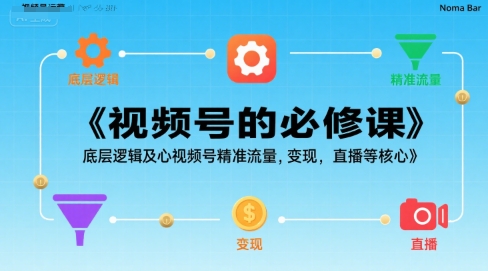 视频号的必修课，视频号的底层逻辑及核心视频号精准流量，变现，直播等核心-轻金阁