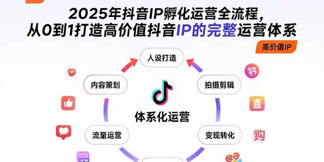 （15610期）2025年抖音IP孵化运营全流程，从0到1打造高价值抖音IP的完整运营体系-轻金阁