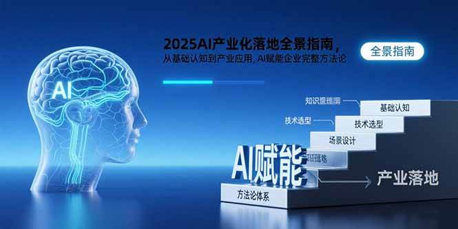 （15609期）2025AI产业化落地全景指南，从基础认知到产业应用，AI赋能企业完整方法论-轻金阁