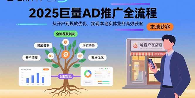 （15608期）2025巨量AD推广全流程，从开户到投放优化，实现本地实体业务高效获客-轻金阁