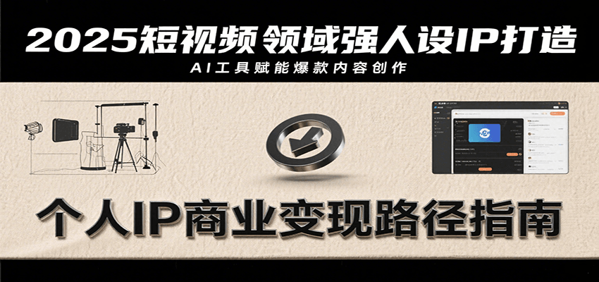 2025短视频领域强人设IP打造，结合爆款案例与AI工具应用，从个人出镜到商业成交转化-轻金阁