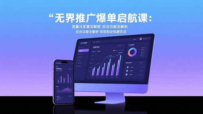 （15567期）无界推广爆单启航课：流量分发算法解密 后台功能全解析 投放前必知避坑点-轻金阁