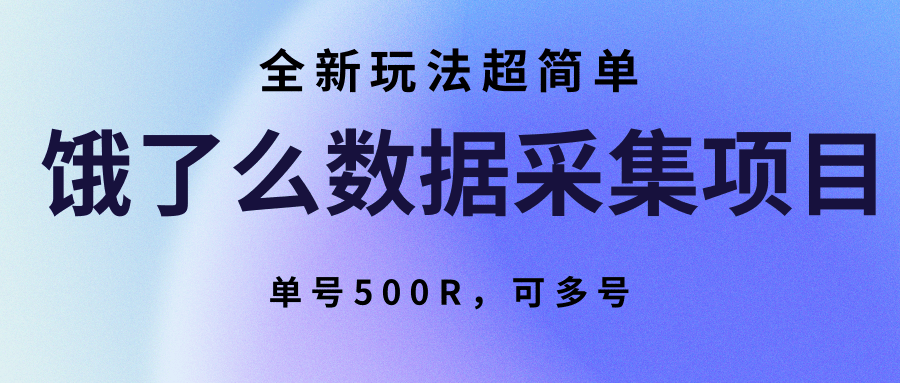 饿了么数据采集项目，全新玩法超简单，单号500R，可多号-轻金阁