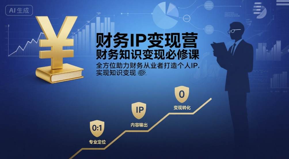 财务IP变现营，财务知识变现必修课，全方位助力财务从业者打造个人IP，实现知识变现-轻金阁