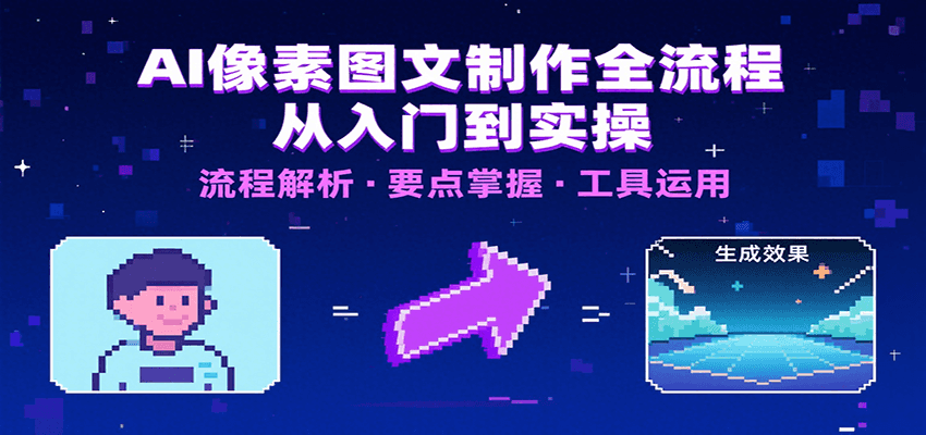 AI像素图文制作全流程：内容要点、文案选择及所用工具，助你快速入局-轻金阁
