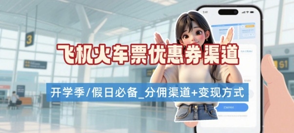 学生党必看！机票火车票优惠券申请渠道 + 项目打法，开学季节日速存-轻金阁