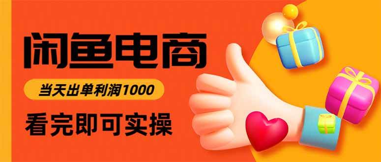 （15760期）闲鱼高利润电商，入门到出单只需3小时，每天利润1000-轻金阁