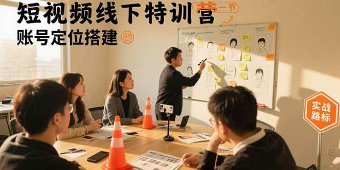 （15707期）短视频线下特训营：账号定位搭建/口播号拍摄剪辑/直播间流量入口/变现实战-轻金阁