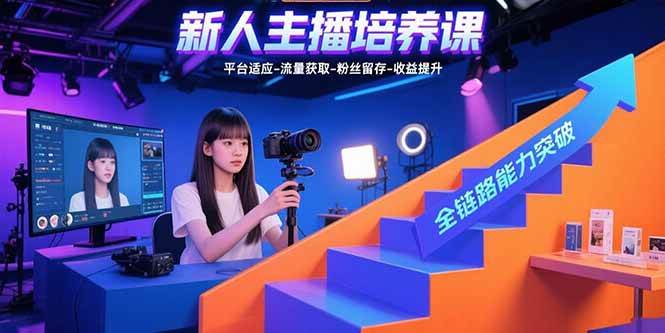 （15701期）新人主播培养课：平台适应-流量获取-粉丝留存-收益提升 全链路能力突破-轻金阁
