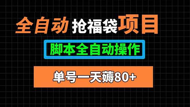 （15697期）全自动抢福袋项目，单号一天80+脚本全自动操作-轻金阁