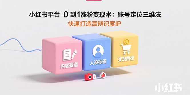 （15656期）小红书平台0到1涨粉变现术：账号定位三维法，快速打造高辨识度IP-轻金阁