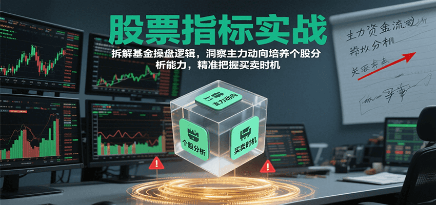 股票指标实战，拆解基金操盘逻辑，洞察主力动向培养个股分析能力，精准把握买卖时机-轻金阁