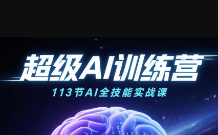 超级AI视频：绘画、带货、职场全场景113节通关课，解锁AI无限可能，开启精彩AI之旅-轻金阁