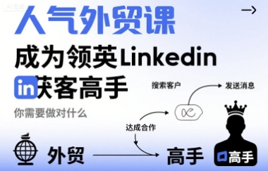 人气外贸课-成为领英Linkedin获客高手，你需要做对什么-轻金阁