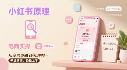 小红书原理以及详细实操流程，小红书电商教程-轻金阁