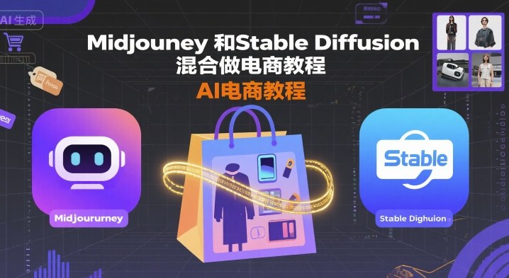 Midjourney和Stable Diffusion混合做电商教程-ai电商教程-轻金阁